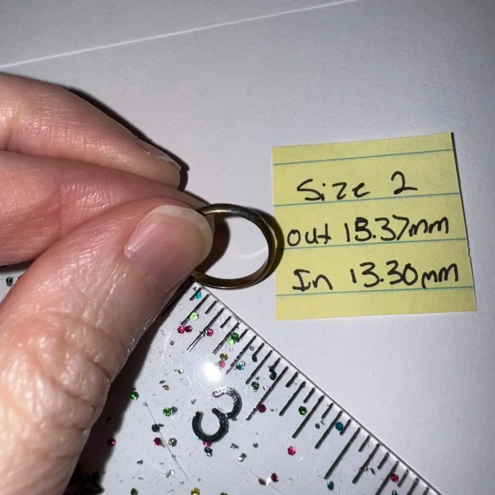 2.1mm Gold Filled Plain Band Ring, Size 2